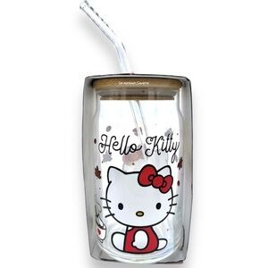 Hello Kitty Fall Harvest Glass Tumbler With Lid​​